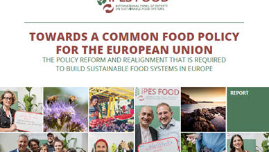 TOWARDS A COMMON FOOD POLICY FOR THE EUROPEAN UNION