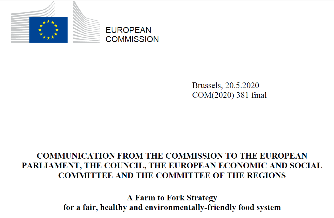 A Farm to Fork Strategy for a fair, healthy and environmentally-friendly food system