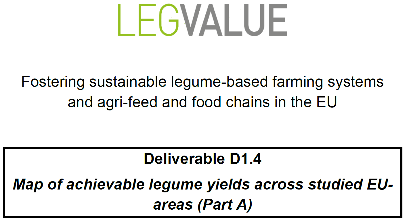D1.4  Map of Achievable legume yields across the EU