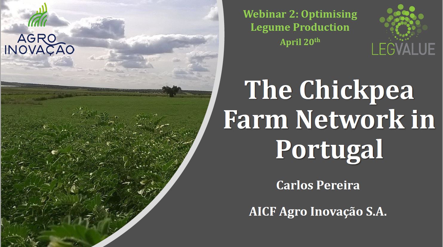 The Chickpea farm network in Portugal