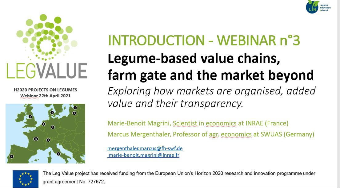 "Legume-based value chains, farm gate and the market beyond"