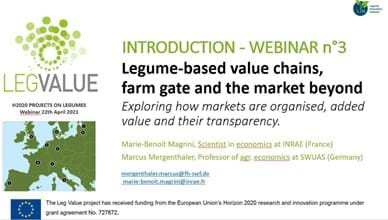 "Legume-based value chains, farm gate and the market beyond"
