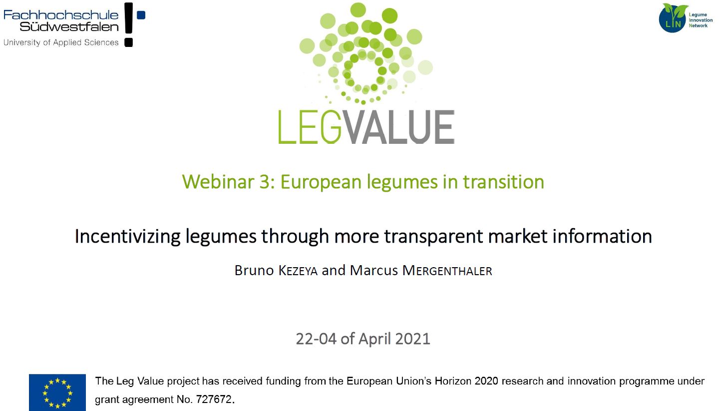 Incentivizing legumes through more transparent market information