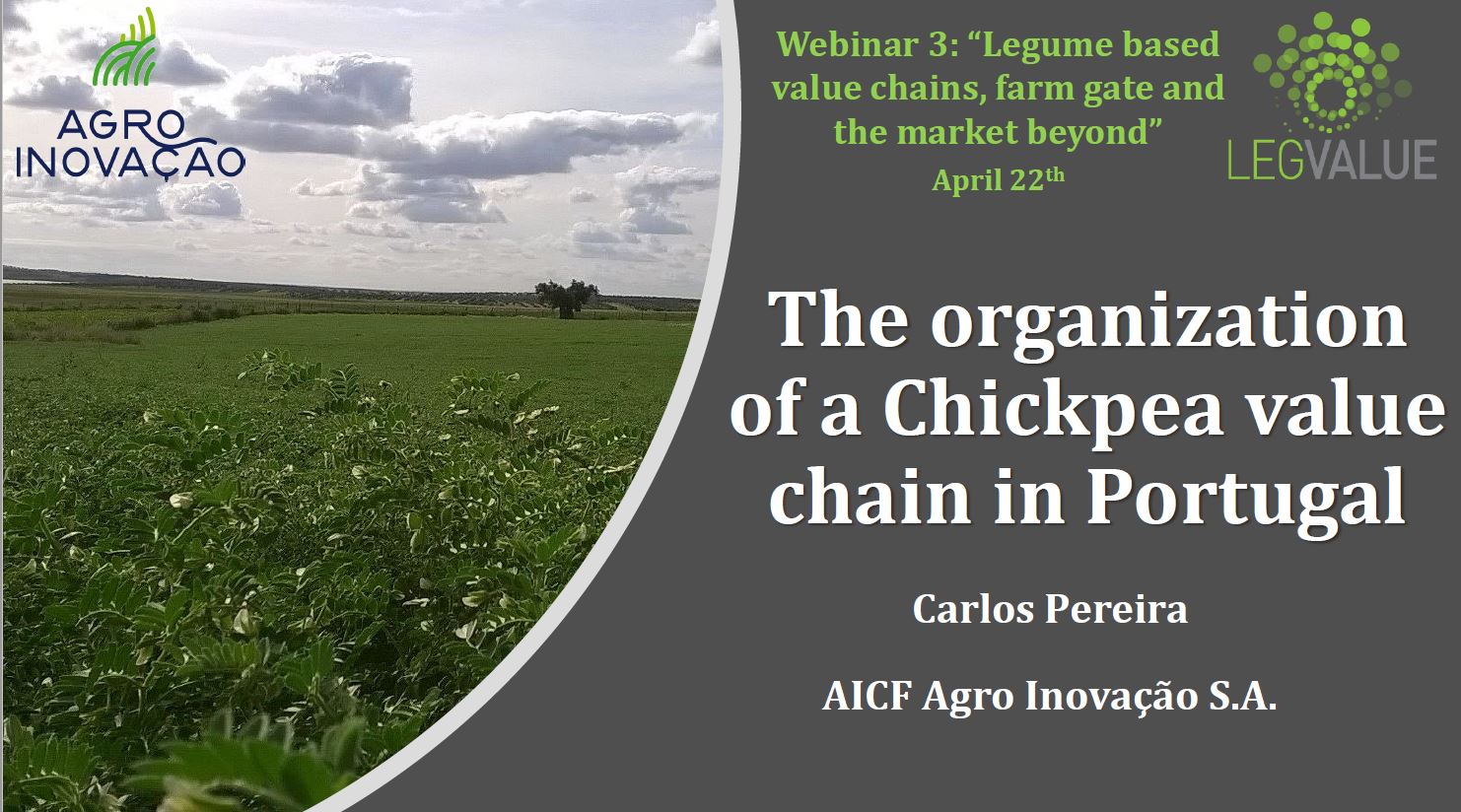 The organization of a Chickpea value chain in Portugal
