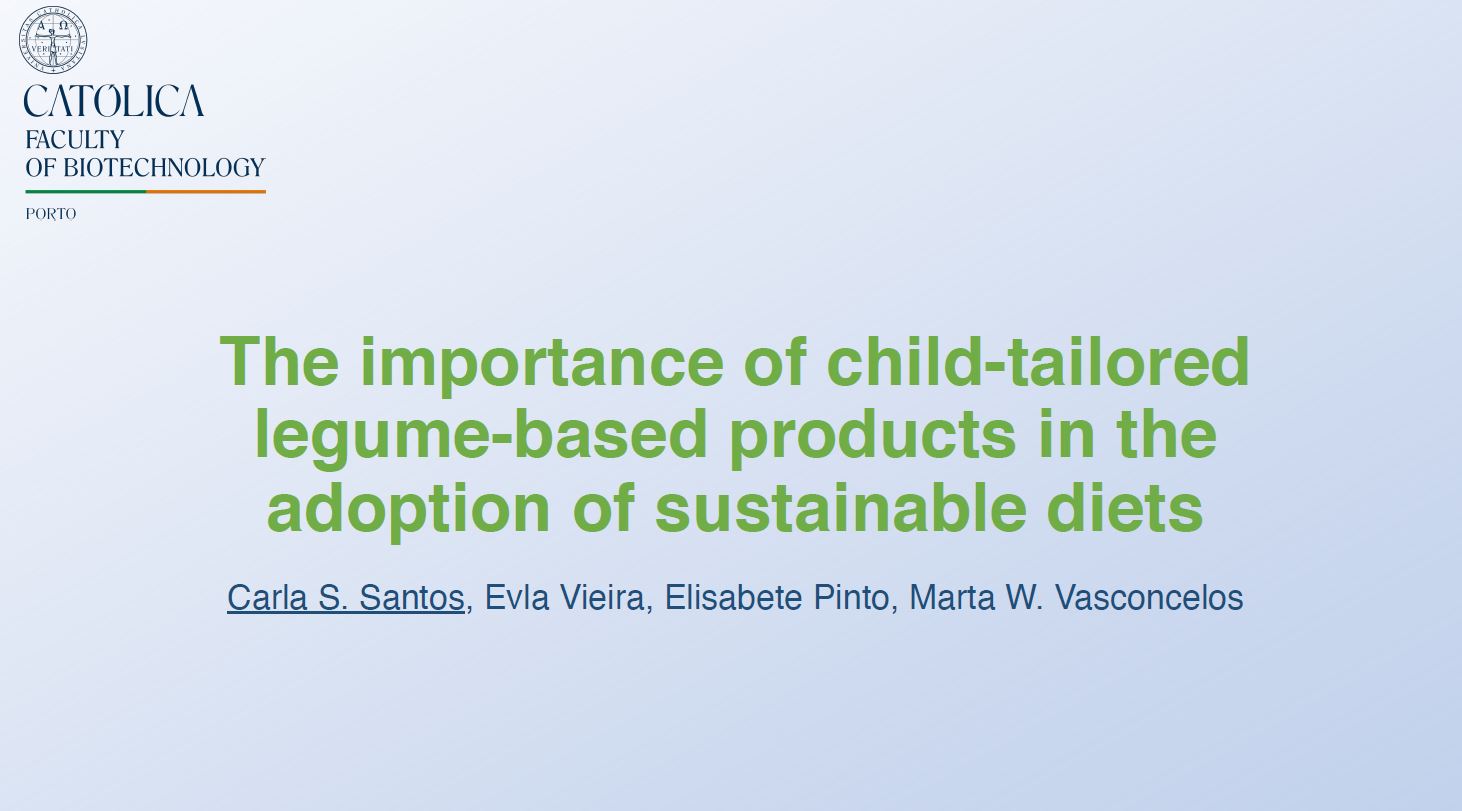 The importance of child-tailored legume-based products in the adoption of sustainable diets