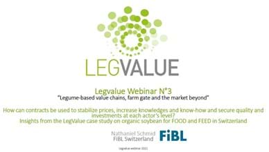 The organisation of an organic Soybean value chain in Switzerland