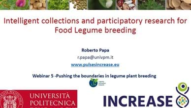 INCREASE : Intelligent collections and participatory research for Food Legume breeding