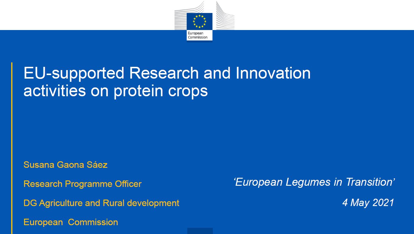 EU-supported Research and Innovation activities on protein crops
