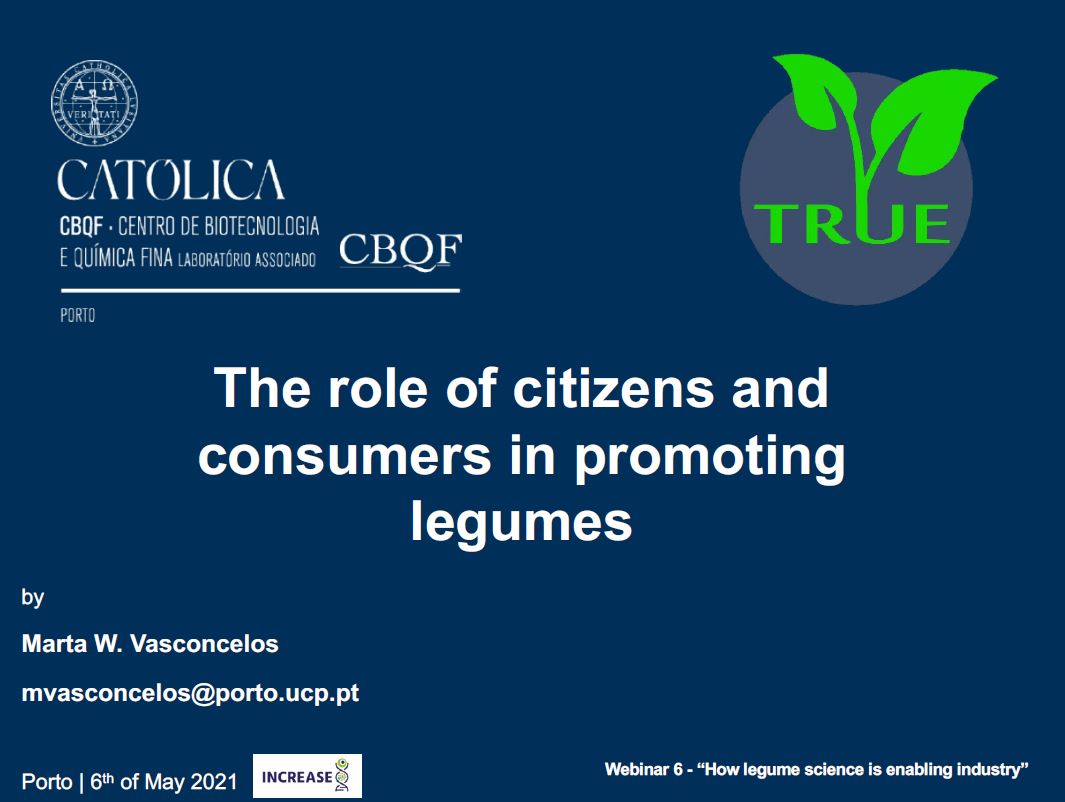 The role of citizens and consumers in promoting legumes