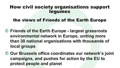 How civil society organisations support legumes